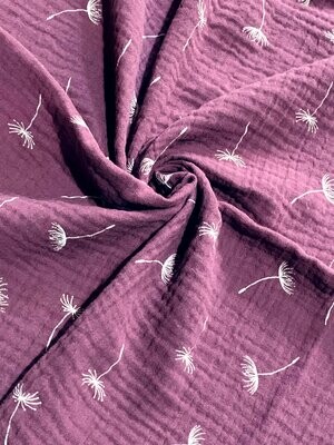 Dandelion, Magenta | Double Gauze Muslin | 135cm wide