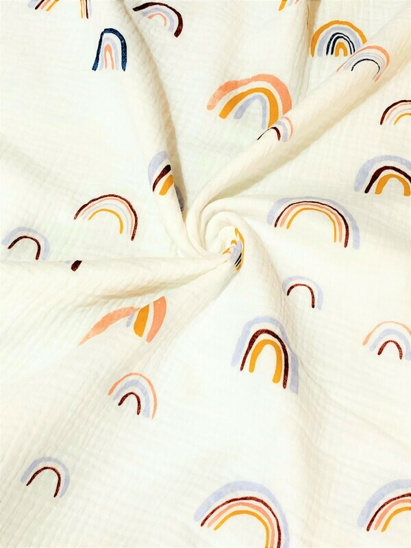 Rainbows | Double Gauze Muslin | 135cm wide