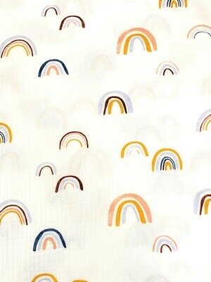 Rainbows | Double Gauze Muslin | 135cm wide