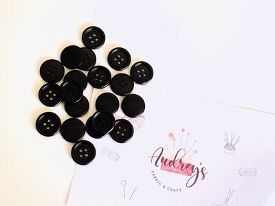 Wooden Buttons | Black (pack of 10)