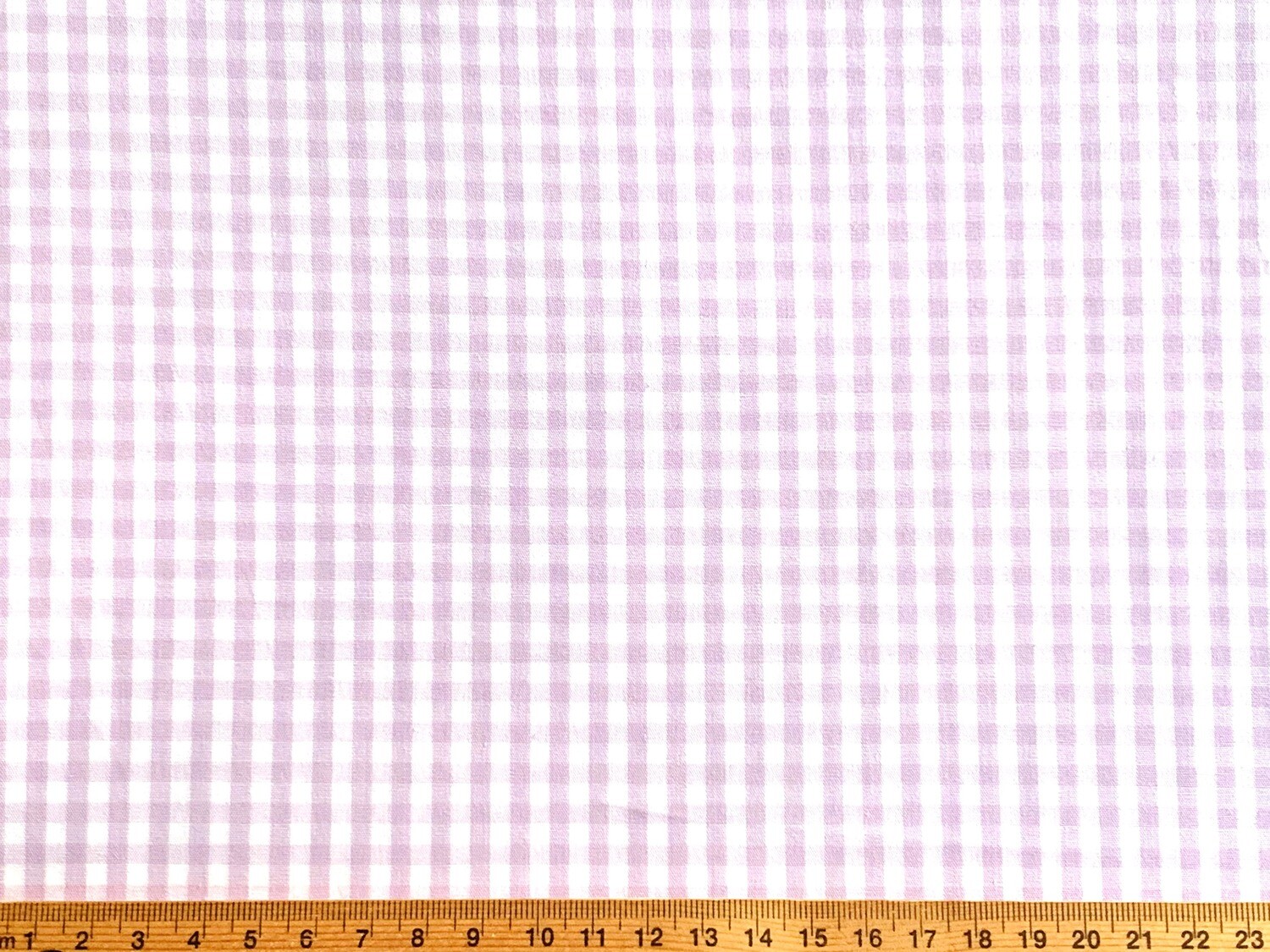Gingham Purple & White, 3mm Checks  | Cotton Woven | 150cm Wide