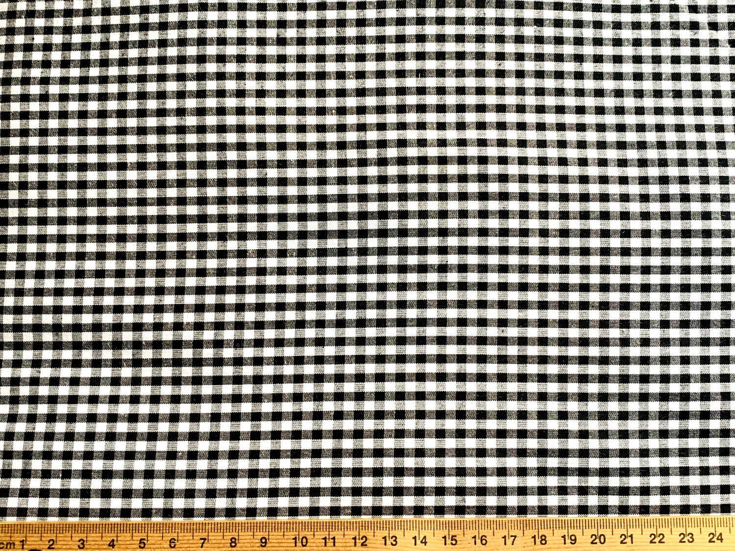 Gingham Black & White, 3mm Checks  | Cotton Woven | 150cm Wide