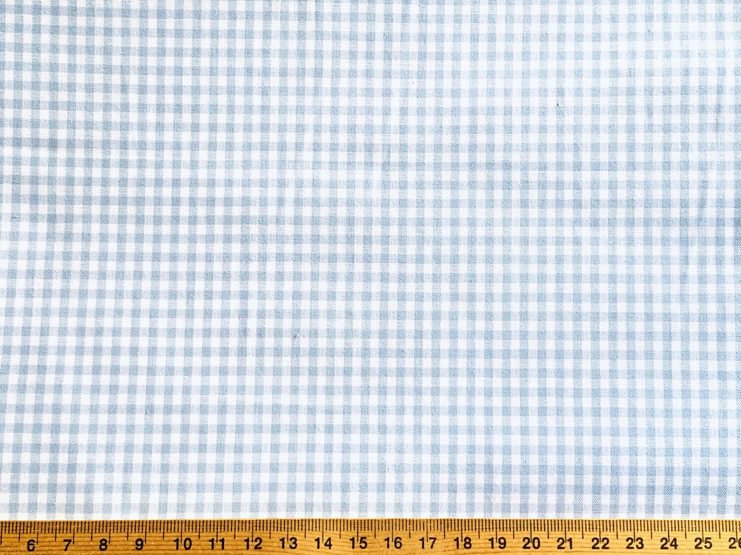 Gingham Blue & White, 3mm Checks  | Cotton Woven | 150cm Wide