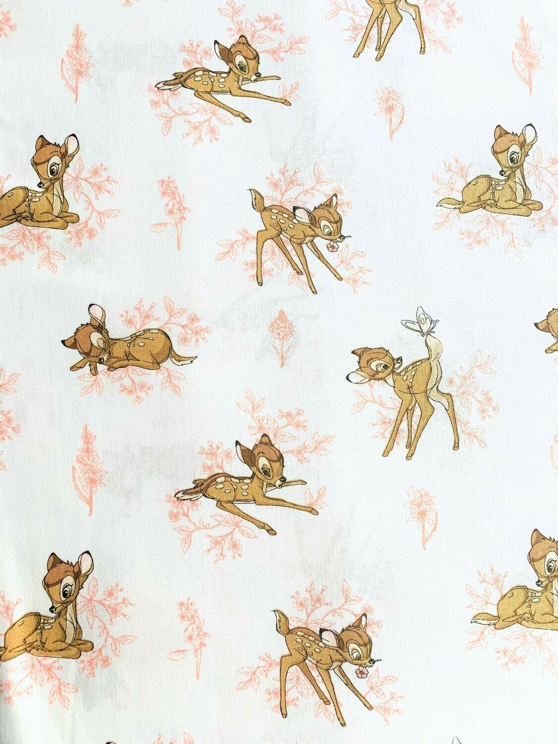 Bambi, Pink | Licensed Quilting Cotton | 112cm wide - 0.65m Piece