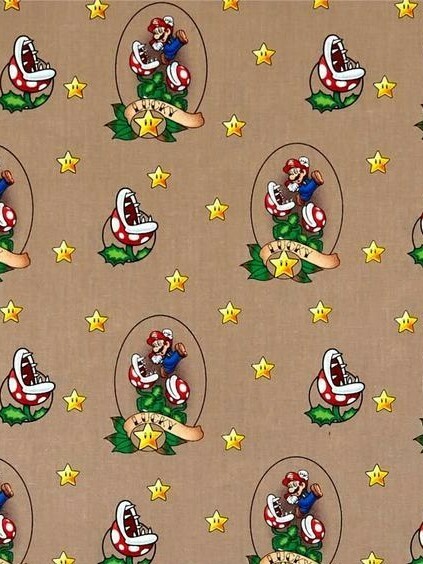 Lucky Mario | Licensed Quilting Cotton | 112cm wide - 0.95m Piece