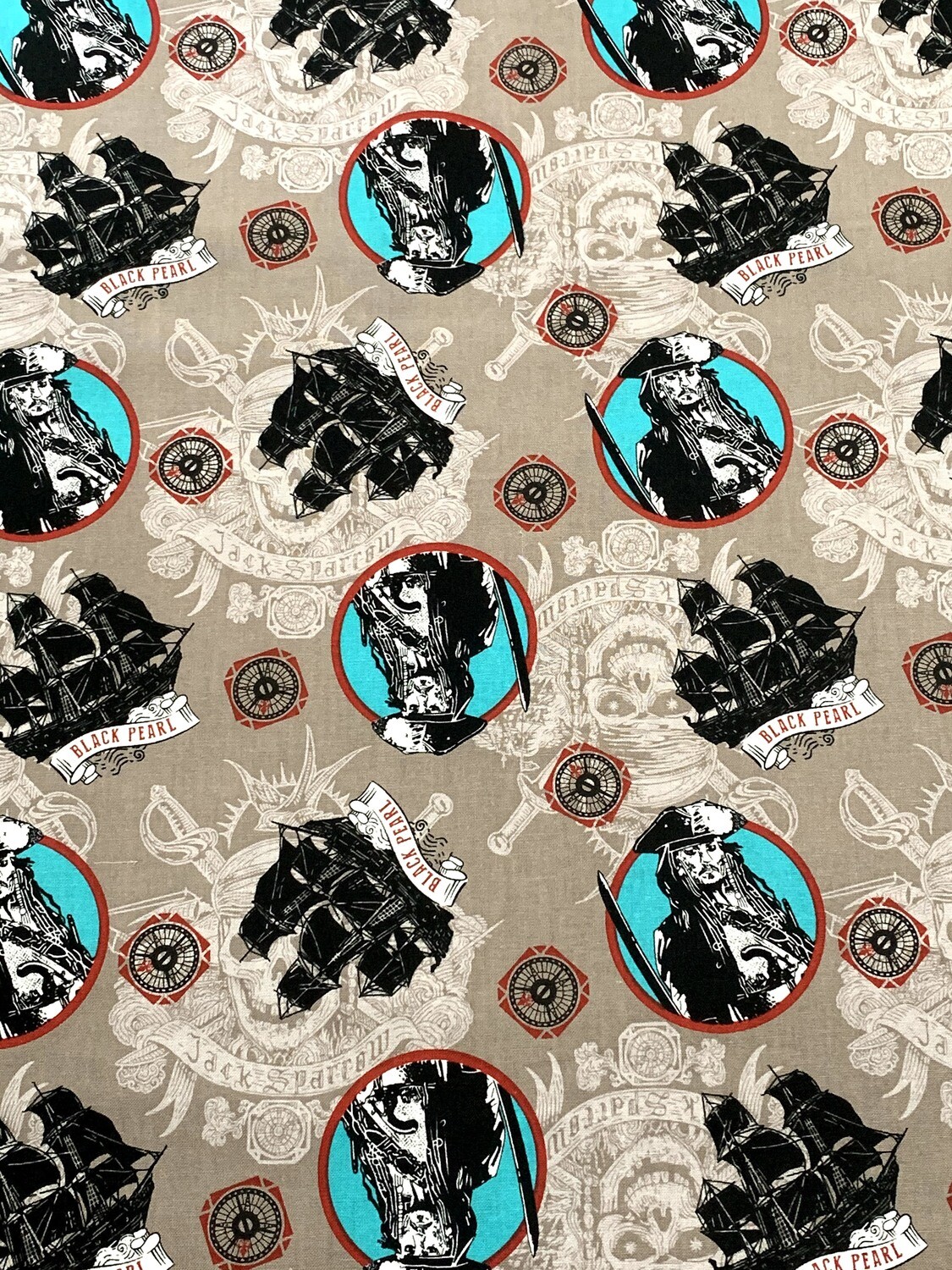 Pirates of the Caribbean, The Black Pearl | Licensed Quilting Cotton | 112cm wide