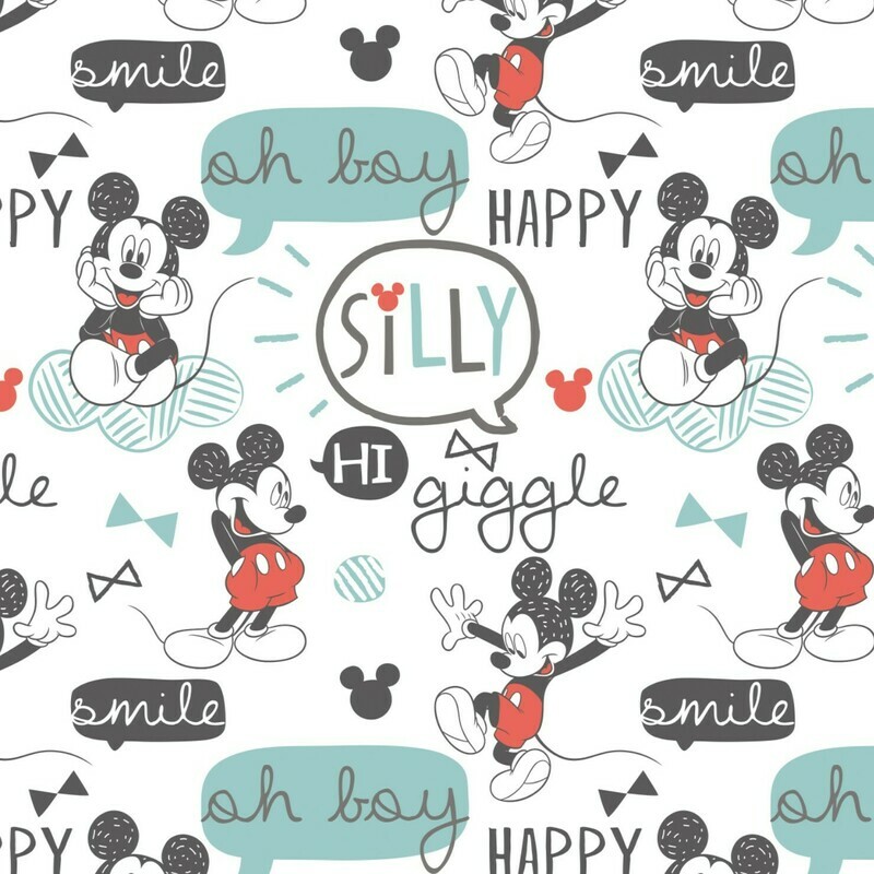 Oh Boy, Mickey Mouse | Licensed Quilting Cotton | 112cm wide