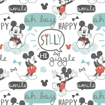 Oh Boy, Mickey Mouse | Licensed Quilting Cotton | 112cm wide