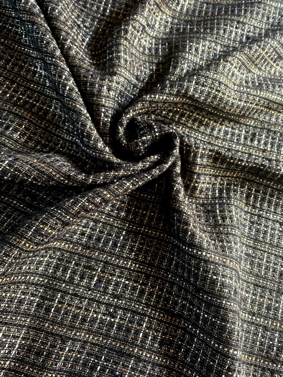 Metallic Black | Boucle Suiting Fabric | 150cm Wide