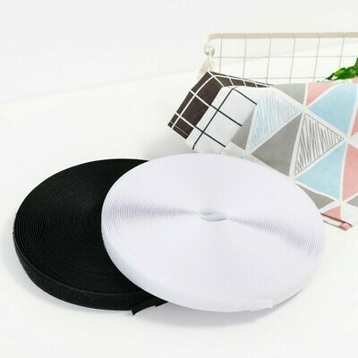 20mm, White | Hook &amp; Loop Fastener Tape | Sew-On