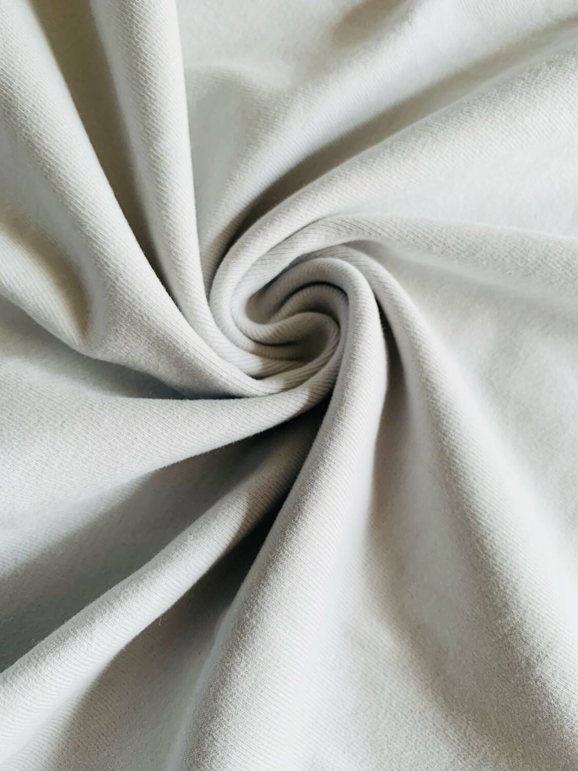 Light Pastel Blue-Grey | Combed Cotton Lycra Solid, 290gsm | 180cm Wide