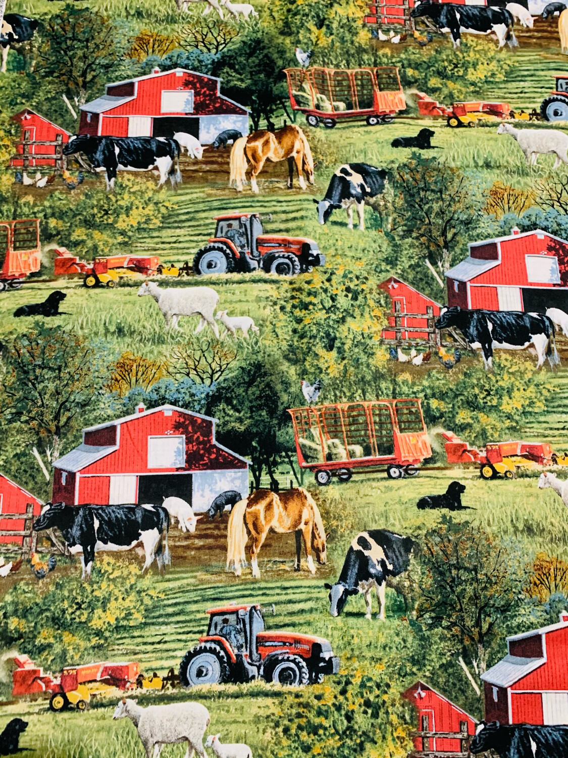 Farm Scene Quilting Cotton 112cm wide