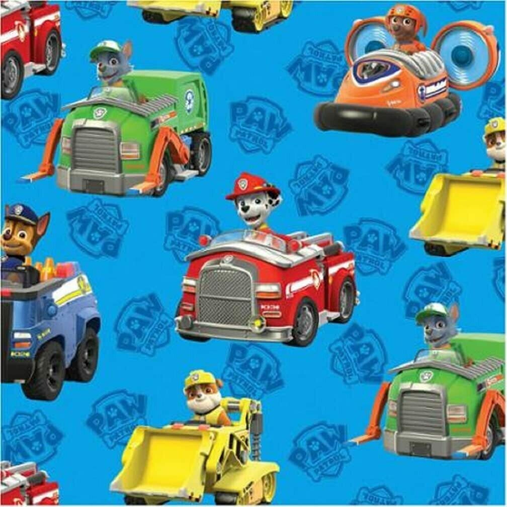 Paw Patrol Rescue Cars | Licensed Quilting Cotton | 112cm Wide