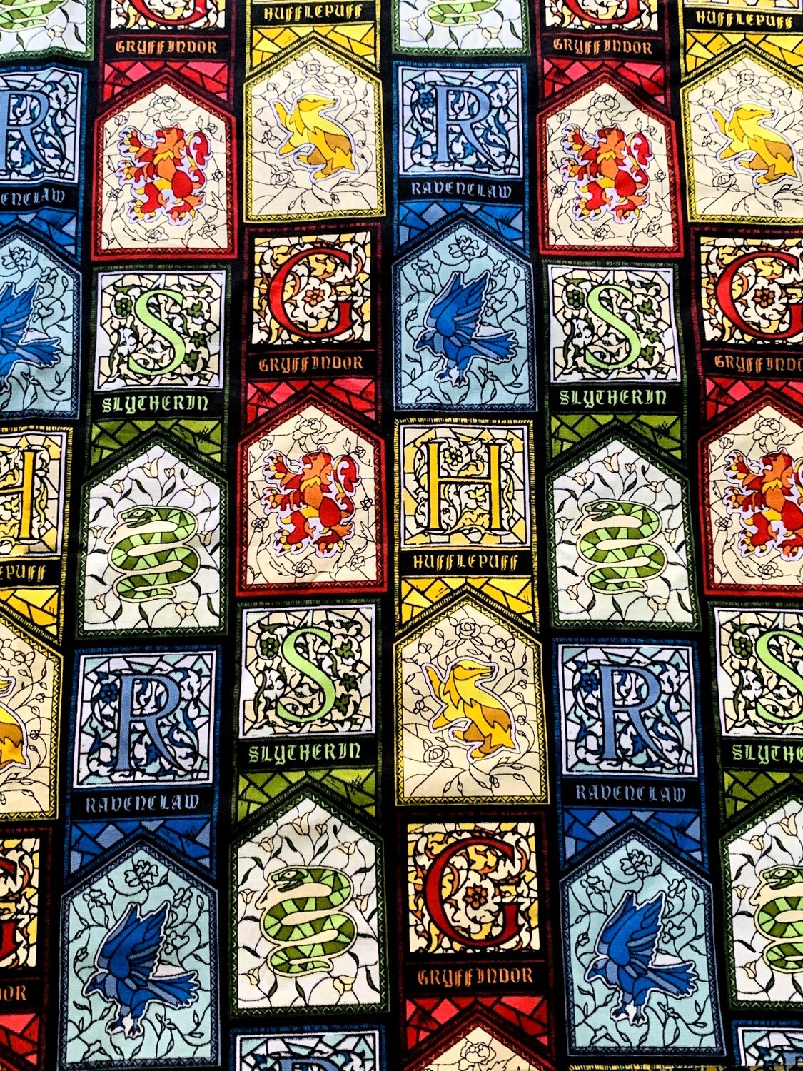 Harry Potter, Stained Glass | Licensed Quilting Cotton | 112cm Wide