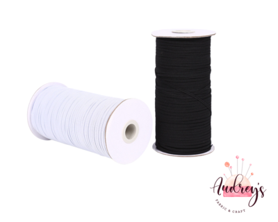 3mm, Braided Elastic | By the Meter or Roll