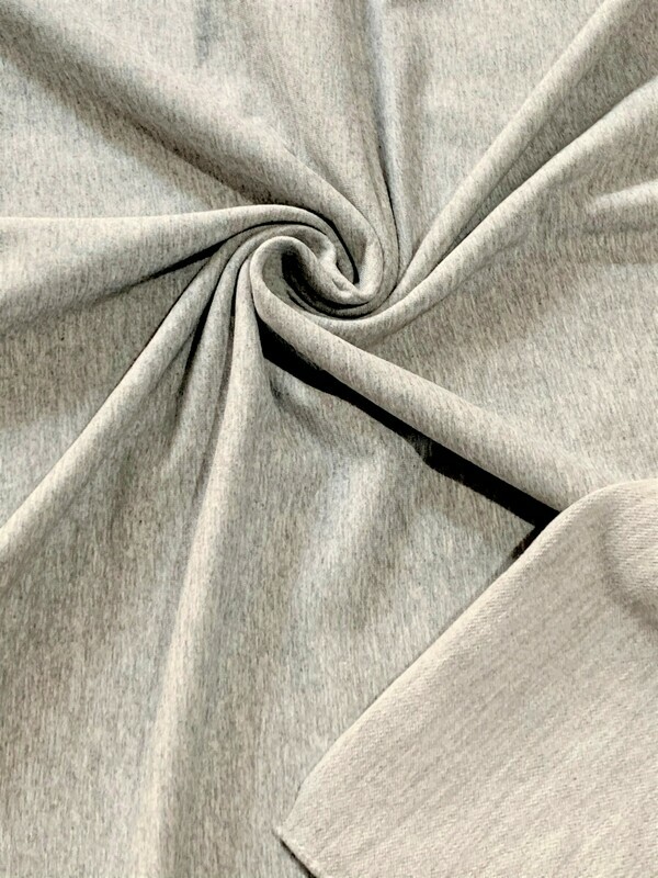 Marle Light Grey | Strech French Terry Solids 250gsm | 180cm Wide