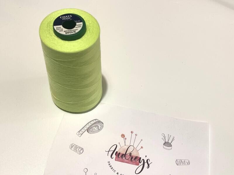 Coats Moon 110 Sewing Thread | 88QVE (Light Lime) | 4000m Spool