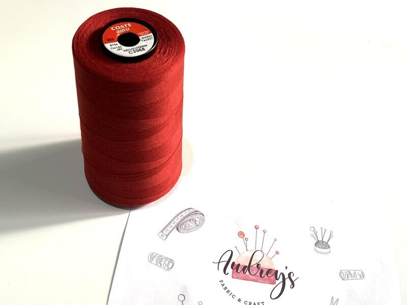 Coats Astra 120 Sewing Thread | C3968 (Raspberry) | 5000m Spool