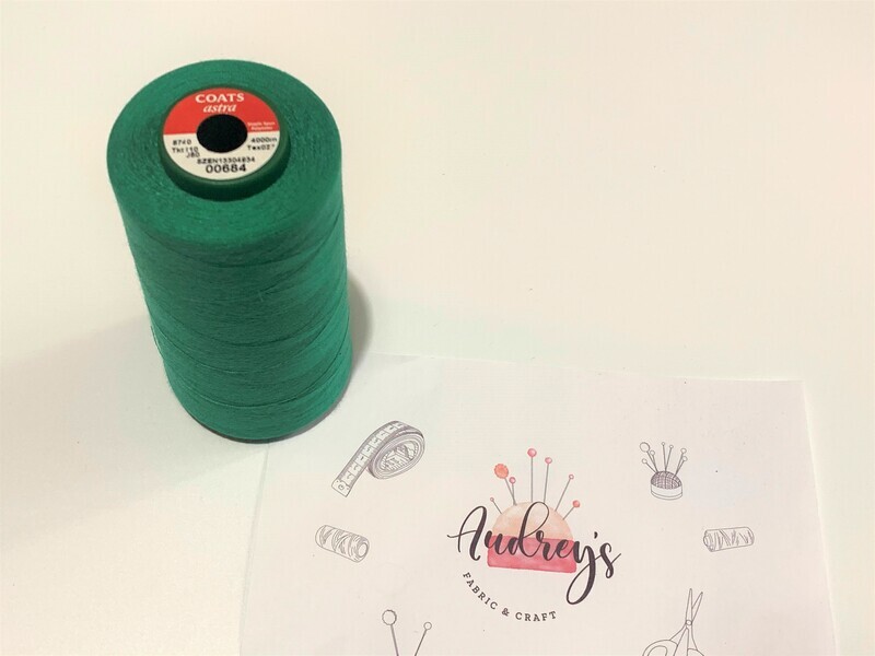 Coats Astra 110 Sewing Thread | 00684 (Emerald) | 4000m Spool