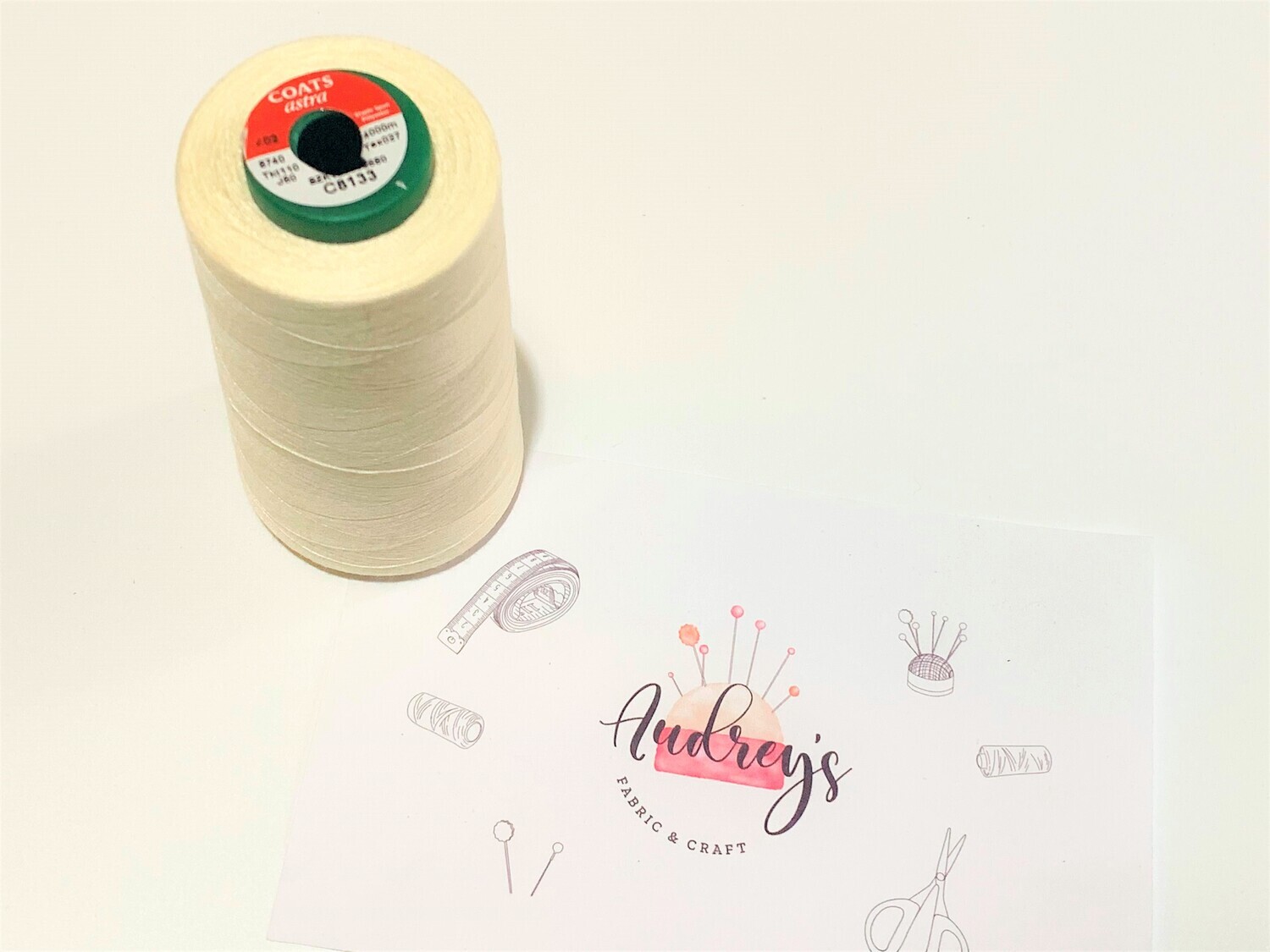 Coats Astra 110 Sewing Thread | C8133 (Cream) | 4000m Spool