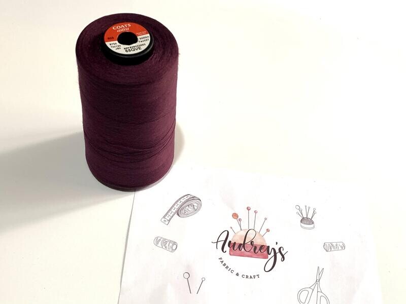 Coats Astra 120 Sewing Thread | 65QVE (Plum) | 5000m Spool
