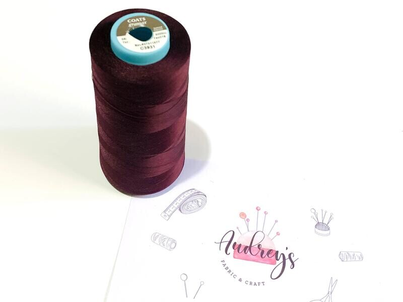 Coats Gramax 160 Overlocker Thread | C3931 (Maroon) | 5000m Spool