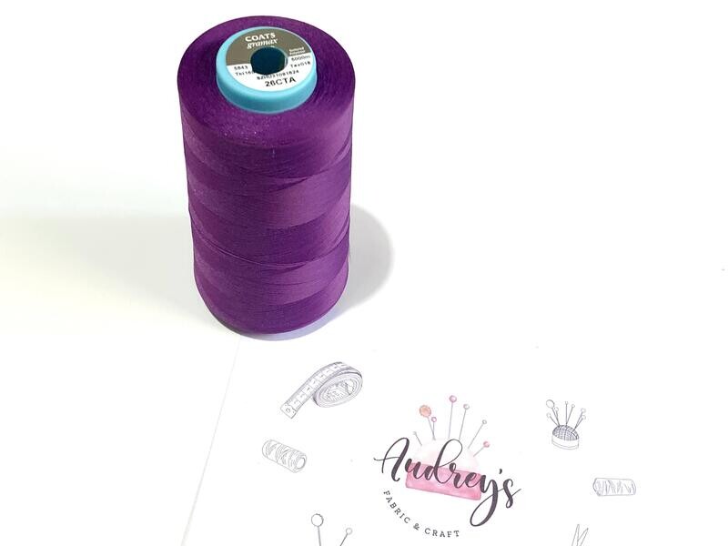 Coats Gramax 160 Overlocker Thread | 26CTA (Violet) | 5000m Spool