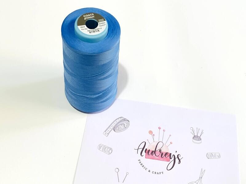 Coats Gramax 160 Overlocker Thread | 87BTA (Royal Blue) | 5000m Spool