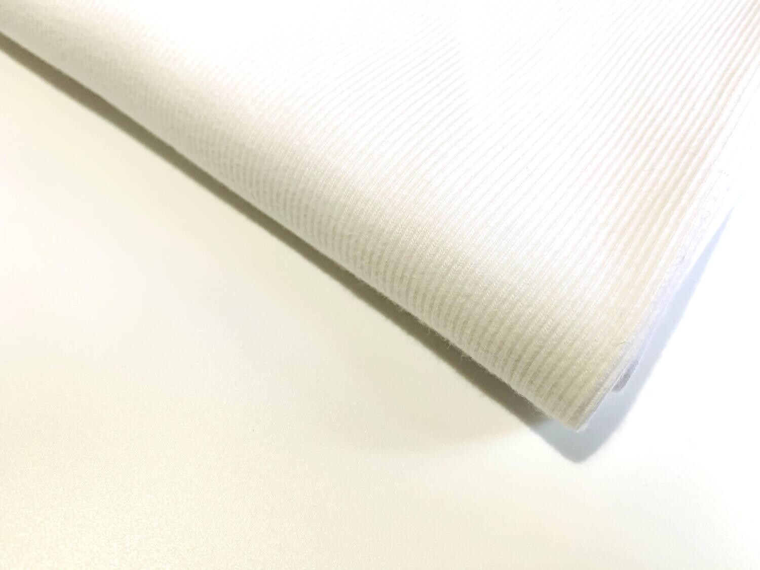 Off White | Heavyweight 2x2 RIbbing | 105cm Wide