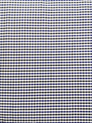 Blue &amp; Black Checks, 3mm | Yarn Dyed Cotton Woven | 148cm Wide