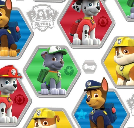 Paw Patrol White Multi | Licensed Quilting Cotton | 112cm wide