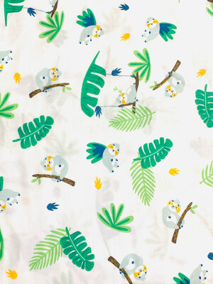 Sloths | Double Gauze Muslin | 158cm wide