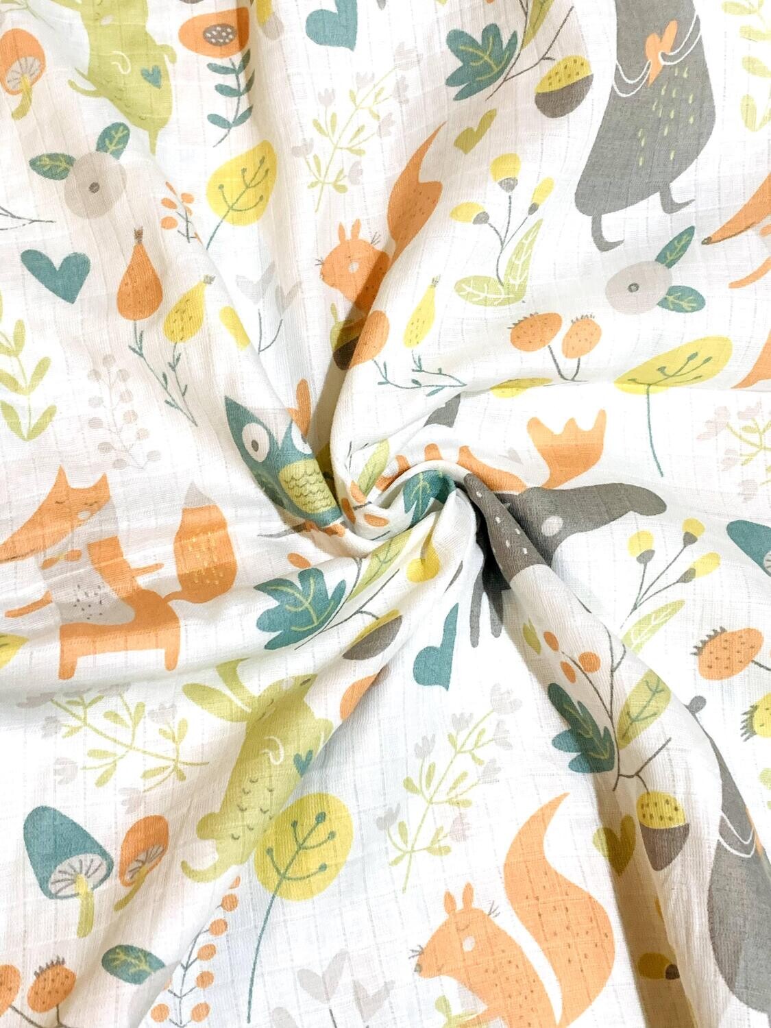 Woodland | Double Gauze Muslin | 235cm wide - 0.65m Piece