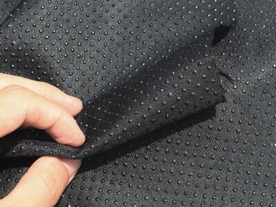 Black | Non-Slip Fabric with Grip | 150cm wide