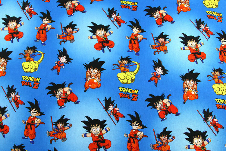 Dragon Ball Z Blue PRE ORDER Cotton Woven 142cm wide