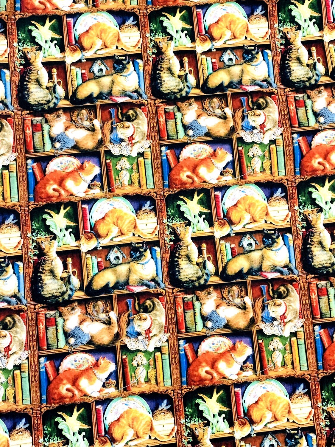 Library Cats | Quilting Cotton | 112cm wide - 0.9m Piece