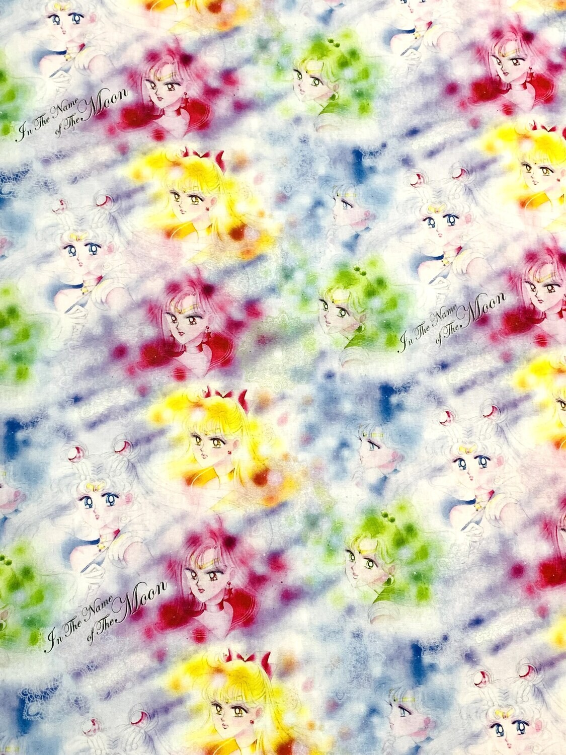Sailor Moon, Watercolour | Licensed Quilting Cotton | 112cm Wide - 0.75m Piece