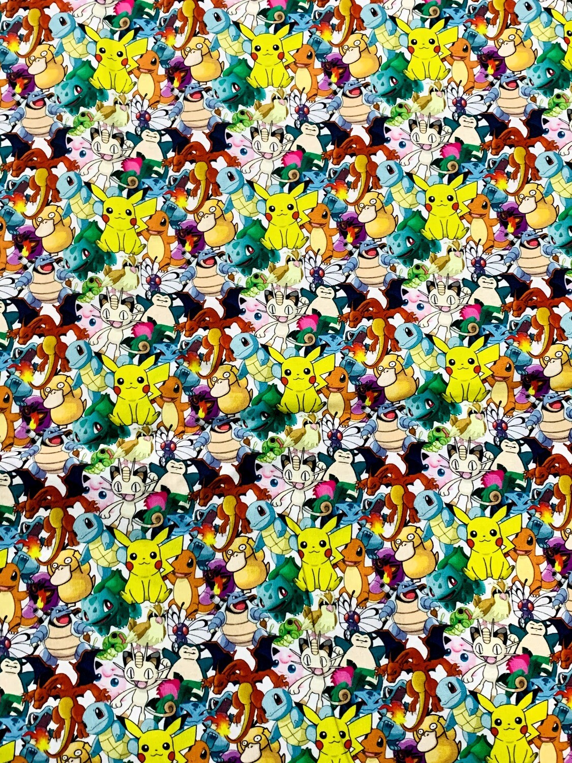 Pokemon Stacked Allover | Custom Quilting Cotton | 145cm wide - 1m Piece