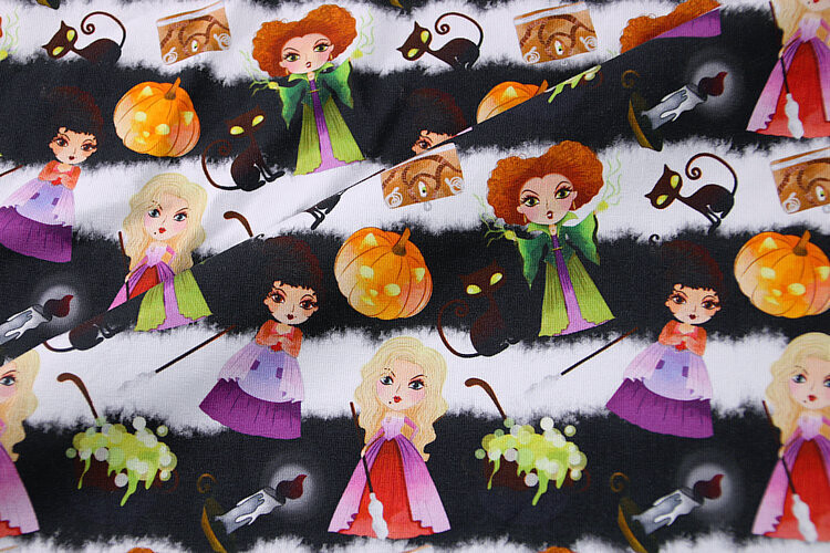 Witches Halloween, Black | PRE-ORDER Cotton Woven | 142cm wide