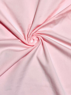 Baby Pink Solid | Cotton Lycra Fabric, 260gsm