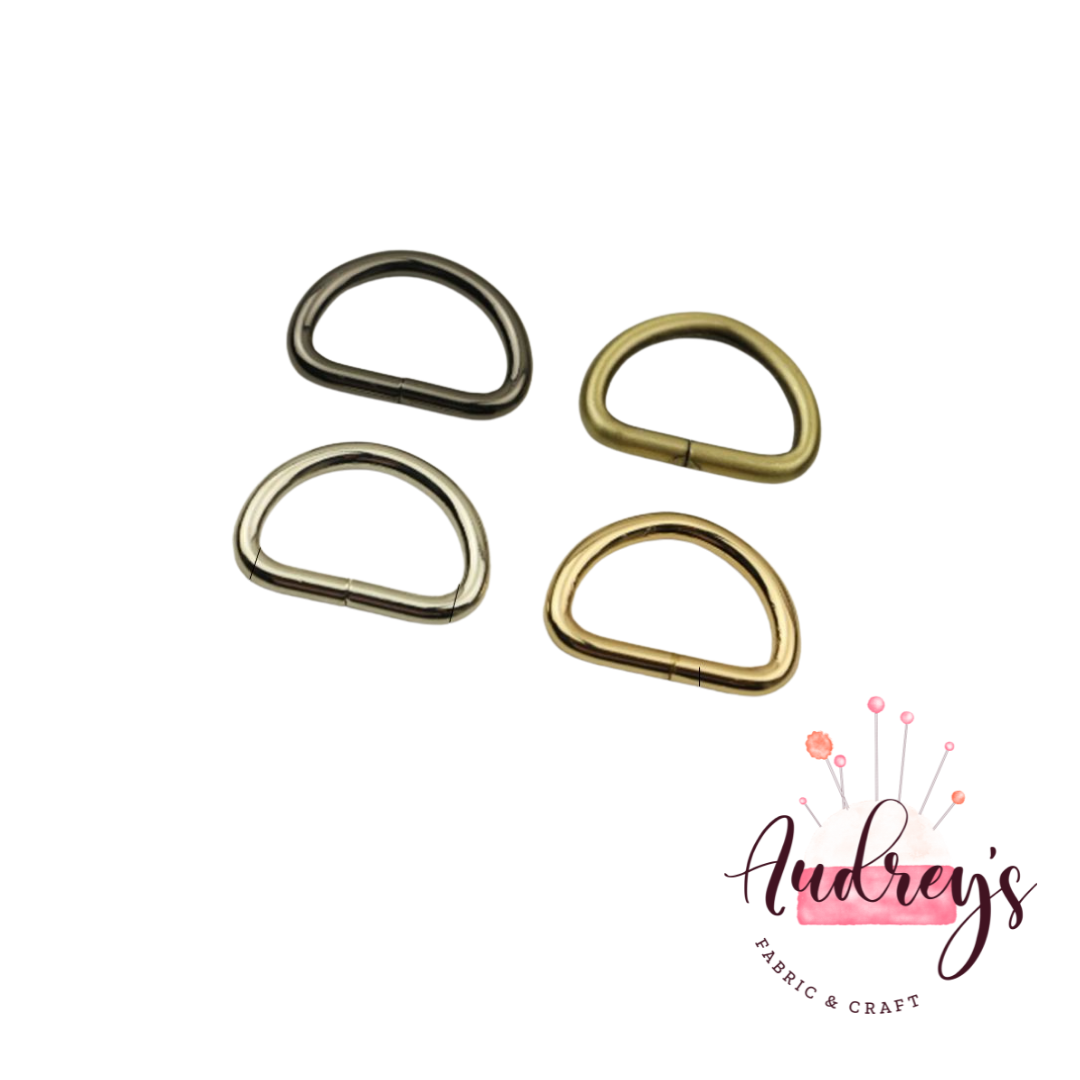 25mm (1'') D-Rings, 2-Pack | 4 Colours