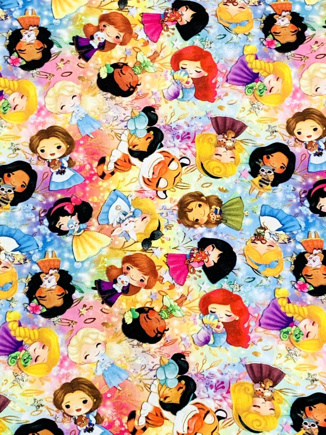 Princesses Kawaii Toss | Digital Print Custom Woven | 145cm wide