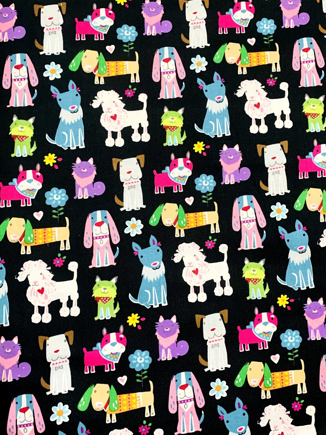 Colourful Pups | Quilting Cotton | 112cm wide