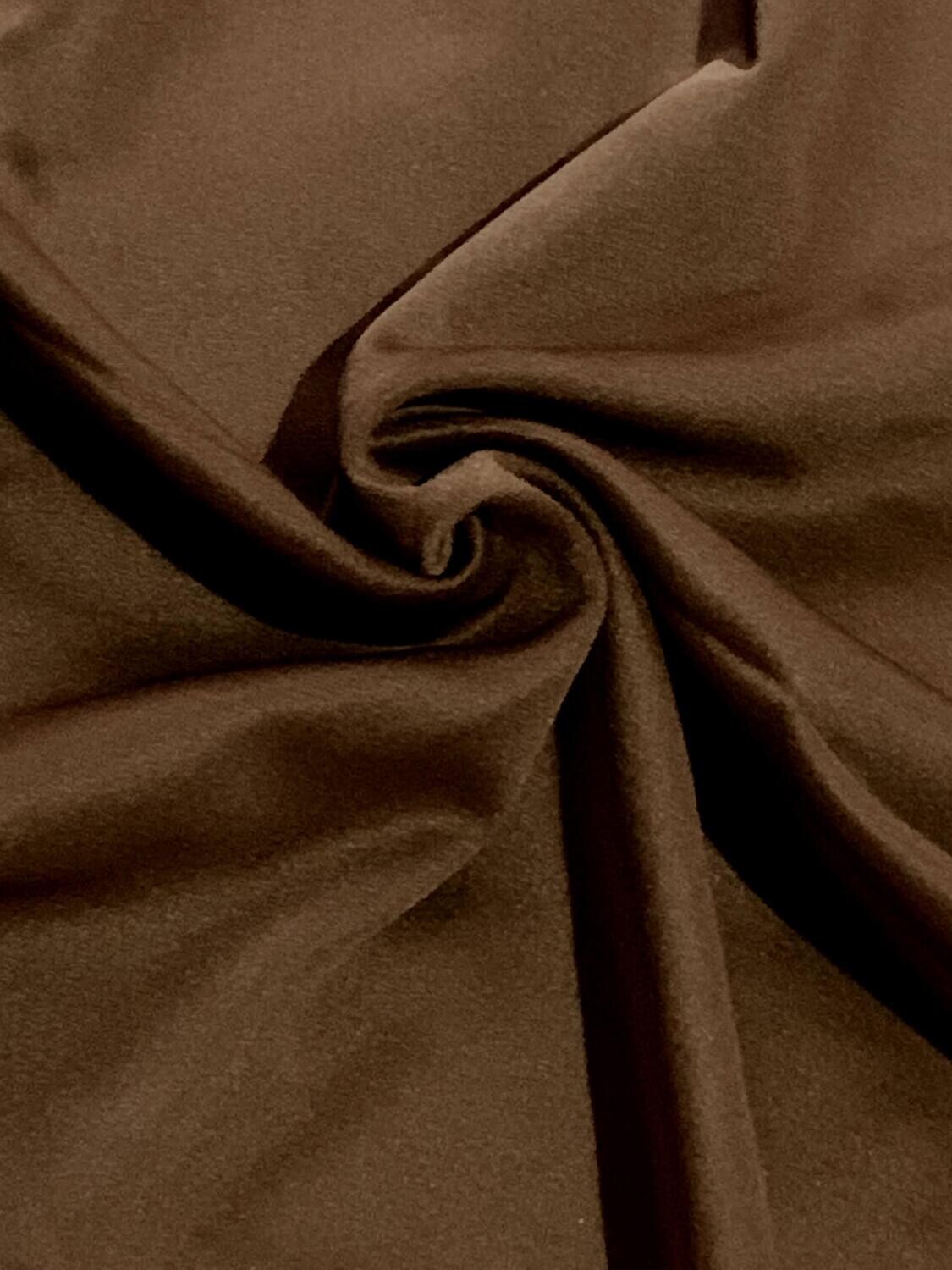 Walnut Brown | Premium Scuba Crepe Knit, 200gsm | 160cm Wide