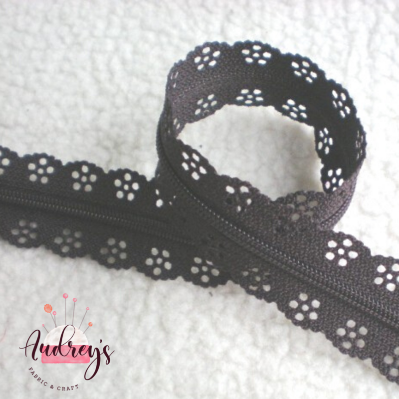 Lace Chocolate | Continuous Zipper Tape, #3 | Nylon