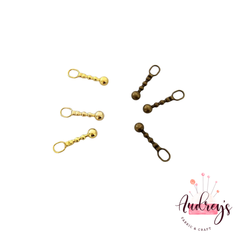 Dew | Zipper Pull | Antique Brass &amp; Light Gold