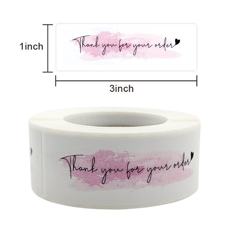 &quot;Thank You For Your Order&quot; | 1&#39;&#39; x 3&#39;&#39; Scrapbooking Gift Wrapping Sticker