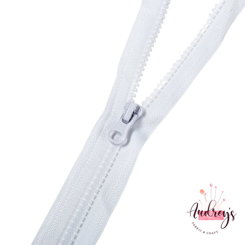 #5 White, Open End | Chunky Zipper | 70cm