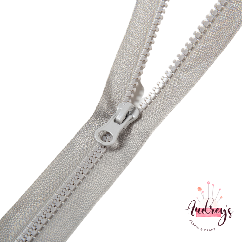 #5  Grey, Open End | Chunky Zipper | 70cm