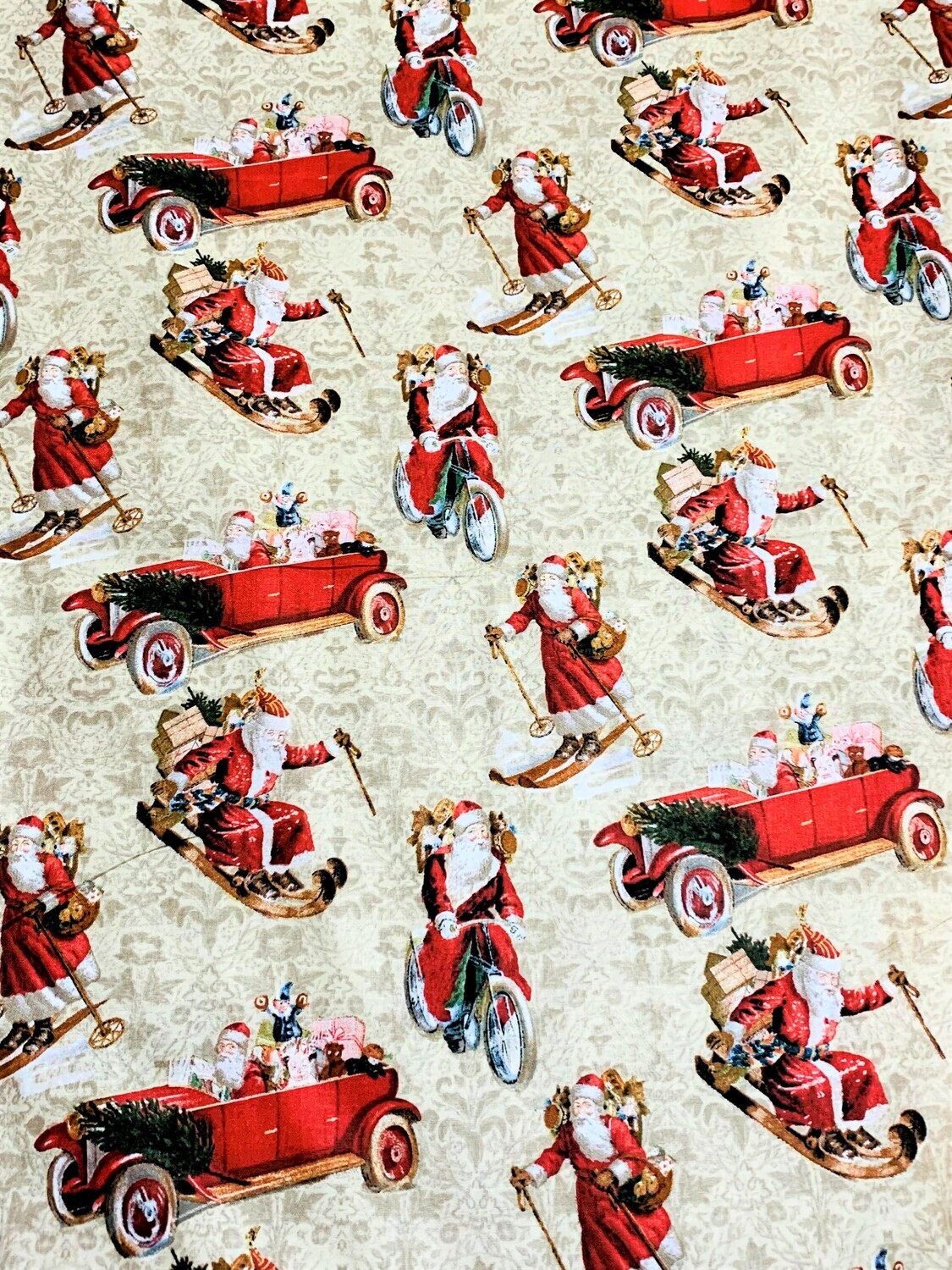 Vintage Santa | Quilting Cotton | 112cm Wide